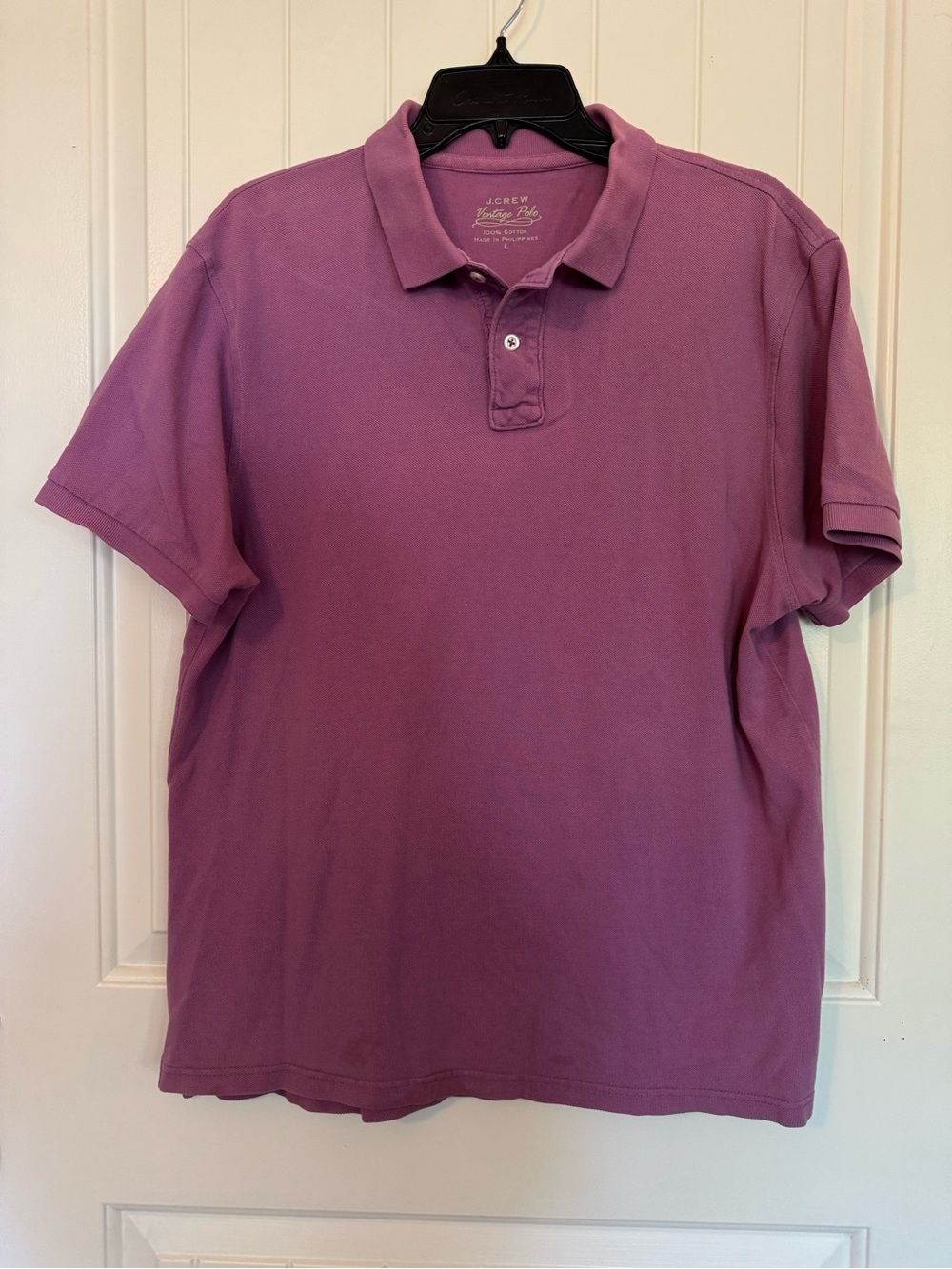 J. Crew Men's Short Sleeve Polo - Lavender Purple